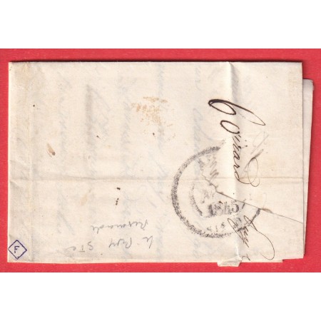 CAD TYPE 15 PEYROLLES BOUCHES DU RHONE DECIME RURAL LE PUY SAINTE REPARADE POUR AIX EN PROVENCE 1845