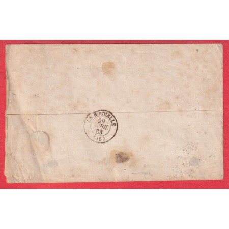 N°12 TTB / SUP SIGNE ROUMET CAD TYPE 15 LA ROCHELLE CHARENTE INFERIEURE MARITIME POUR LA ROCHELLE 13 EME TIRAGE