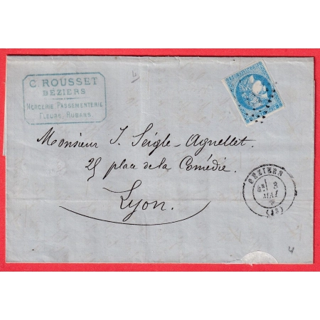 N°46B GC 472 BEZIERS HERAULT POUR LYON RHONE