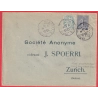 N°111 132 PARIS LEVEE EXCEPTIONNELLE PARIS 116 R REAUMUR 1908 POUR ZURICH SUISSE