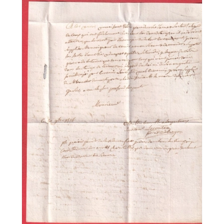 MARQUE 48 SAINTE MERE EGLISE MANCHE 1826 POUR CAEN 51X11 INDICE 11