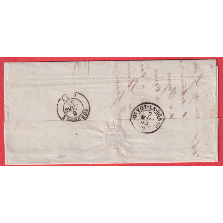 N°16 PAIRE SUR PAILLE SUPERBE PC 1638 LANGON GIRONDE POUR ST FOY LA GRANDE GIRONDE 1855