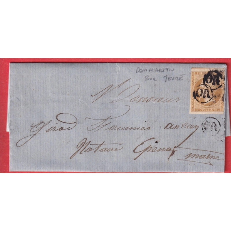 N°13 OR DOMMARTIN SUR YERRE MARNE POUR EPENSE 1862