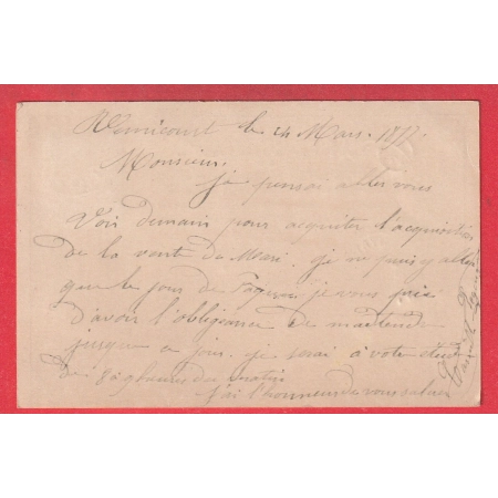 N°65 CAD TYPE 16 GIVRY EN ARGONNE MARNE BOITE RURALE N REMICOURT CARTE PRECURSEUR LOCALE