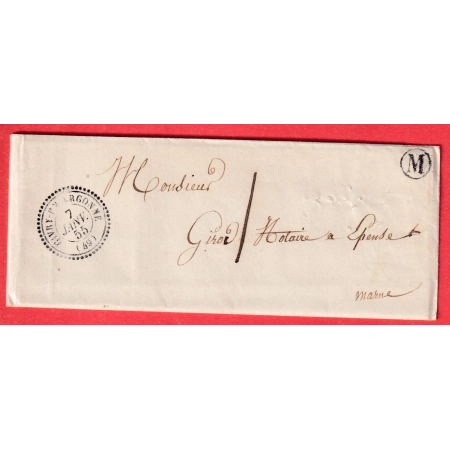 CAD TYPE 22 GIVRY EN ARGONNE CAD TYPE 22 TAXE LOCALE 1 BOITE RURALE M AUVE