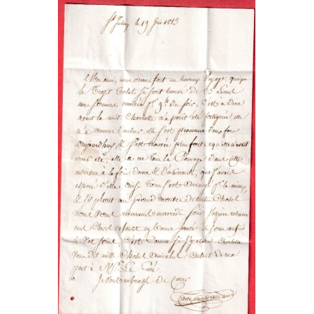 MARQUE 2 CHAVIGNON AISNE AN6 1813 53 X 11 INDICE 14 POUR BEAUVAIS