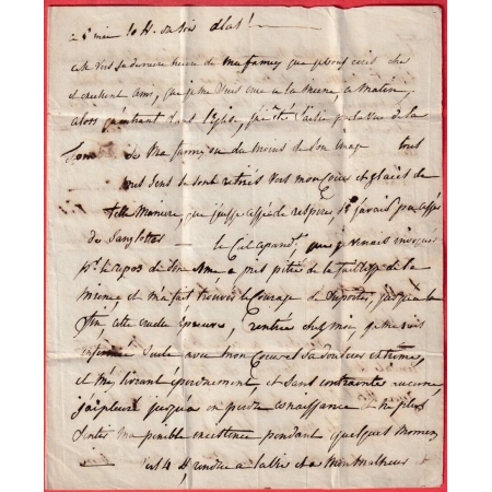 MARQUE 2 OULCHY LE CHATEAU AISNE 23X7 INDICE 14 POUR BRUXELLES BELGIQUE DPT DE LA DYLE POUR LR PRINCE DUREMBERG