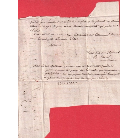 MARQUE 6 ST PERAY ARDECHE 1810 POUR ANNONAY 27X9 INDICE 9