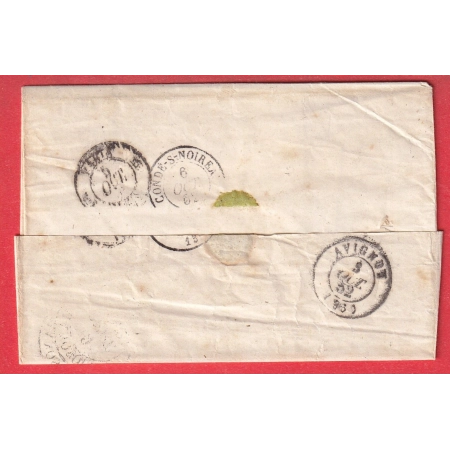 N°4 PC 1854 MANOSQUE CAD TYPE 14 BASSES ALPES POUR CONDE SUR NOIREAU CALVADOS