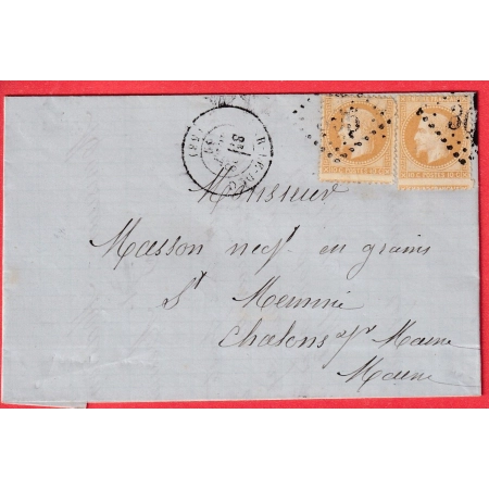 N°28 DOUBLE VARIETE PETIT ET GRAND TIMBRE GC 305 BAR LE DUC MEUSE RARE COMBINAISON