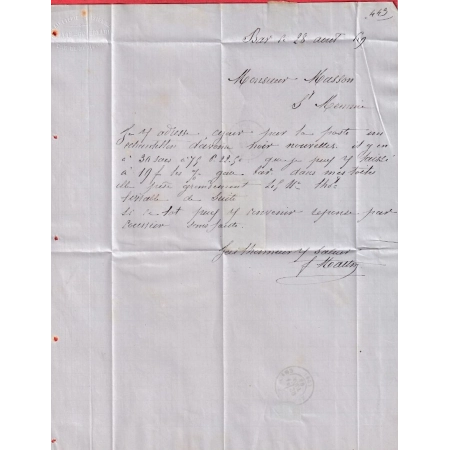 N°28 DOUBLE VARIETE PETIT ET GRAND TIMBRE GC 305 BAR LE DUC MEUSE RARE COMBINAISON