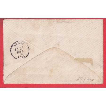 CACHET GARDE NATIONALE MOBILE DE L'ORNE LE COMMANDANT DU 2EME BATAILLON PP FABRICATION LOCALE L 'AIGLE ORNE 20.09.1870