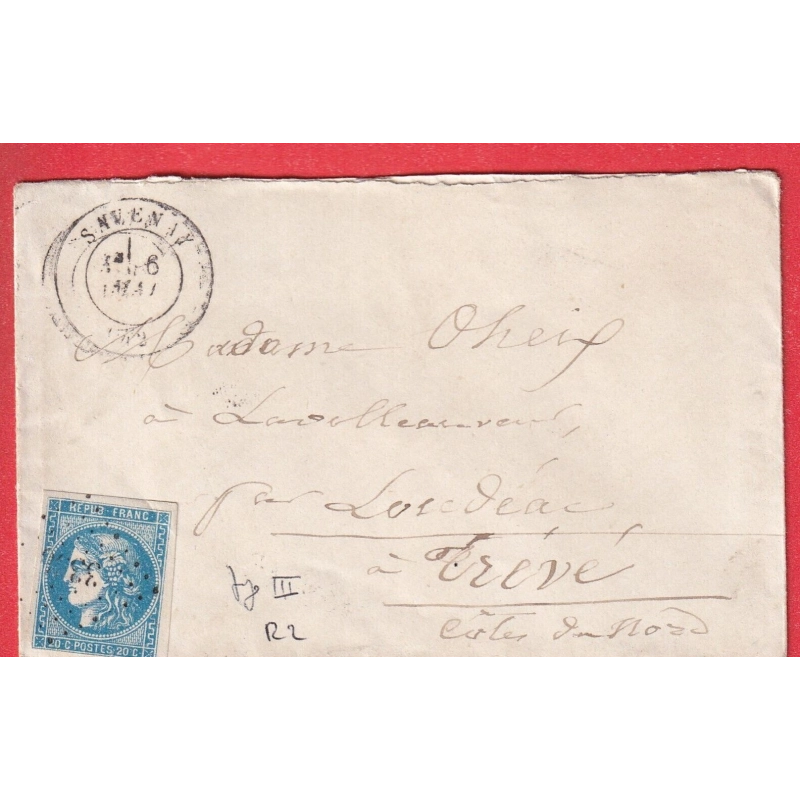 N°46B PC DU GC 3336 SAVENAY LOIRE INFERIEURE ATLANTIQUE POUR LOUDEAC CAD TYPE 17