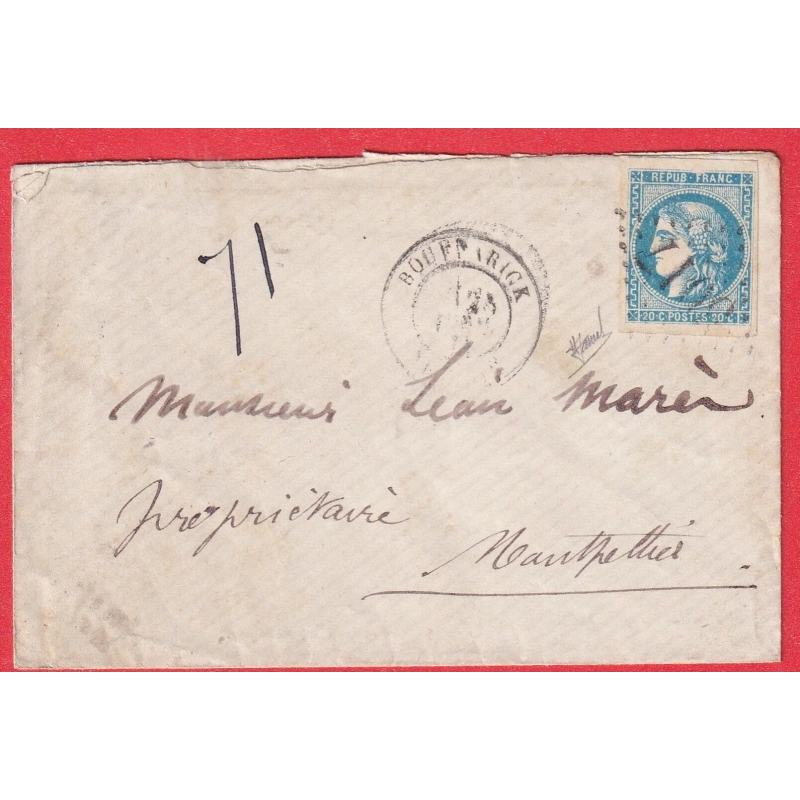 N°46B TTB / SUP GC 5017 BOUFFARICK ALGERIE POUR MONTPELLIER SIGNE JAMET