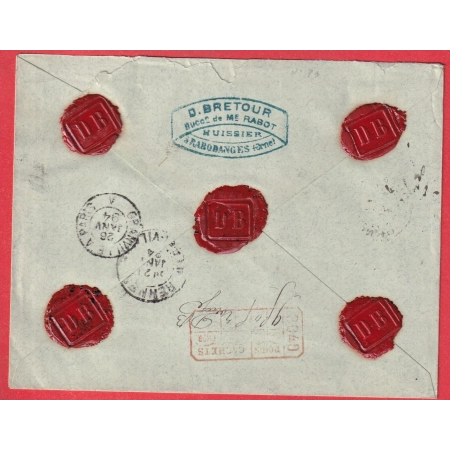 N°80 X2 PUTANGES ORNE OR IDENTIFIE RABODANGES POUR RENNES ILLE ET VILAINE 1894