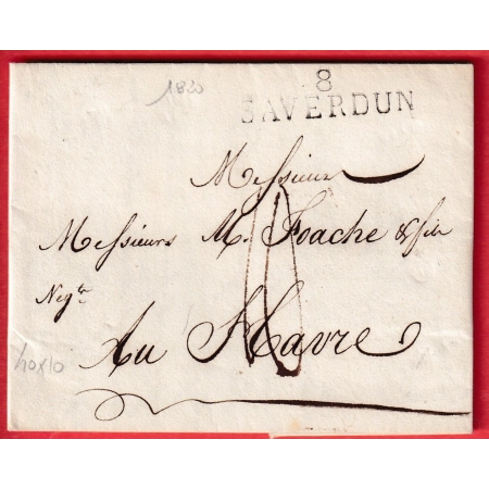 MARQUE 8 SAVERDUN ARIEGE 1820 LE HAVRE 40X10 INDICE 10