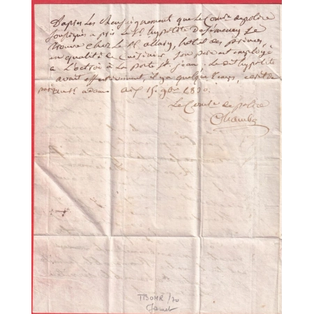 MARQUE P1P FERNEY AIN 1830 POUR AIX BOUCHES DU RHONE 1830 INDICE 12