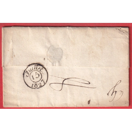 MARQUE P16P ST JEAN D'ANGELY CHARENTE INFERIEURE MARITIME POUR PARIS 1827 INDICE 10