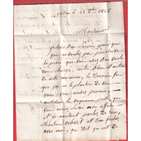 MARQUE 42 NOZAY LOIRE INFERIEURE ATLANTIQUE 1828 POUR CHATEAUBRIAND 26X12 INDICE 9