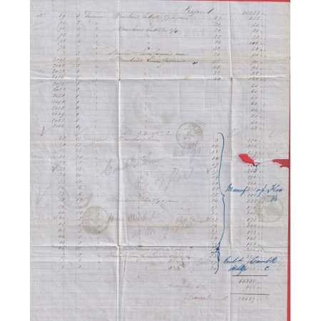 N°13 16 17A VALENCIENNES NORD TRICOLORE NEW YORK USA 1856 ETATS UNIS AMERIQUE 1856