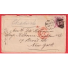 GRANDE BRETAGNE N°33 MANCHESTER POUR NEW YORK 1870