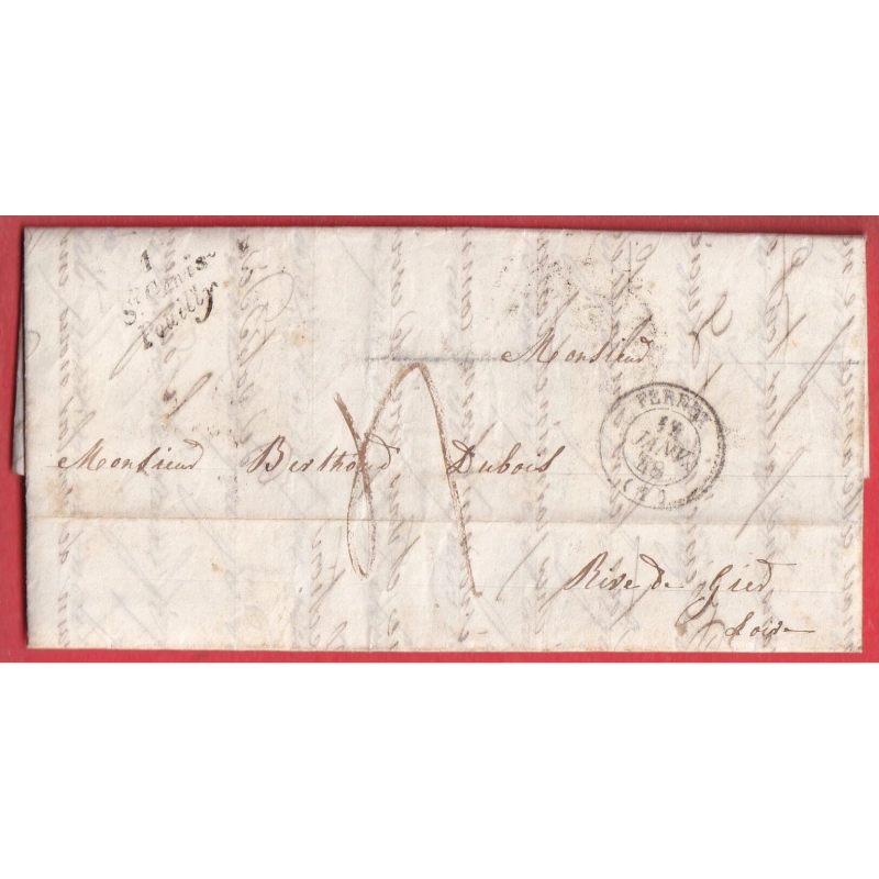 CURSIVE 1 ST GENIS POUILLY AIN CAD T15 FERNEY POUR RIVE DE GIERS 1848 INDICE 13