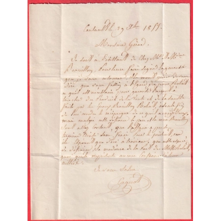 CAD TYPE 22 GIVRY EN ARGONNE MARNE BOITE RURALE C CONTAULT POUR EPENSE MARNE 1855