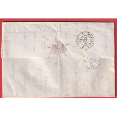 N°21 23 GC 5082 BEYROUTH SYRIE SYRIA LIBAN LEBANON BFE POUR LYON 1865