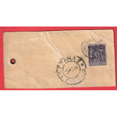 N°89 SEUL SUR ETIQUETTE ECHANTILLON GRASSE ALPES MARITIMES POUR PRAGUES PRAHA  AUTRICHE REPUBLIQUE TCHEQUE