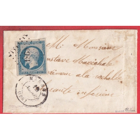 N°15 TTB / SUP PC 1860 MARANS CHARENTE INFERIEURE MARITIME  3 SIGNATURE CALVES LAMY ET DUREL