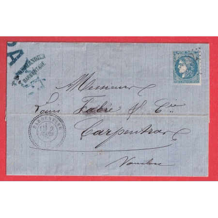 N°46B GC 6032 BARBENTANE BOUCHES DU RHONE CAD TYPE 24 CARPENTRAS VAUCLUSE
