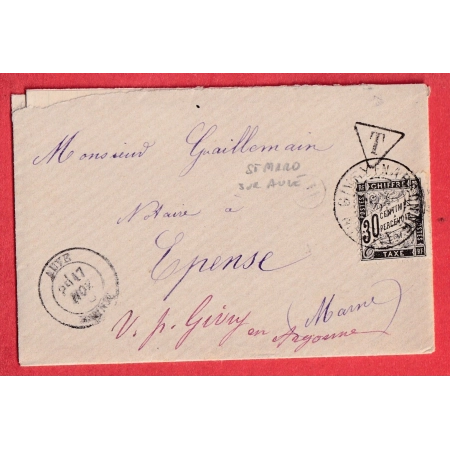 TAXE N°18 AUVE MARNE CAD GIVRY EN ARGONNE BOITE RURALE H ST MARD SUR AUVE