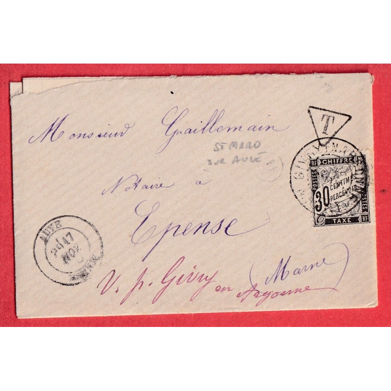 TAXE N°18 AUVE MARNE CAD GIVRY EN ARGONNE BOITE RURALE H ST MARD SUR AUVE