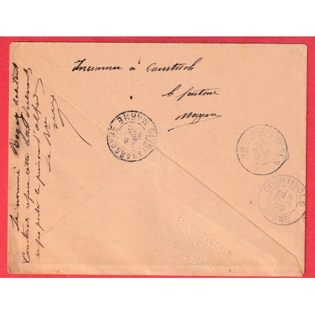 N°90 RETOUR ENVOYEUR N°7556 COURTISOLS MARNE CONVOYEUR LIGNE REVIGNY A AMANCE