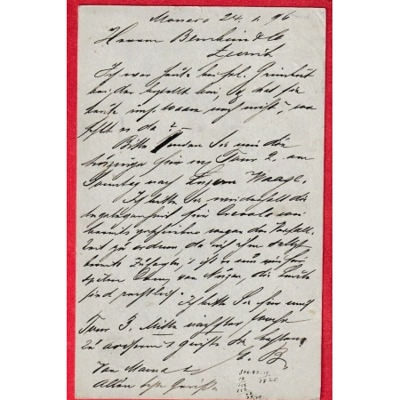 ENTIER MONACO CAD PRINCIPAUTE DE MONACO 1896 POUR ZURICH SUISSE