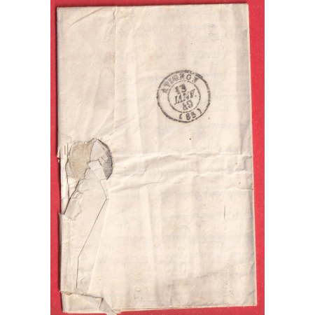 CAD DU 12 JANVIER 1849 TYPE 15 ORGON BOUCHES DU RHONE POUR CANTAREL AVIGNON VAUCLUSE