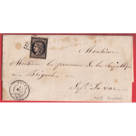 N°3 SUR CHAMOIS GRILLE TRETS BOUCHES DU RHONE INDICE 19 TEXTE FUVEAU POUR BRIGNOLES