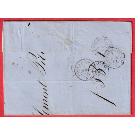 N°14B TYPE II BLEU SUR VERT SIGNE TTB / SUP PC 3043 ST DIE DES VOSGES BAYONNE BASSES PYRENEES