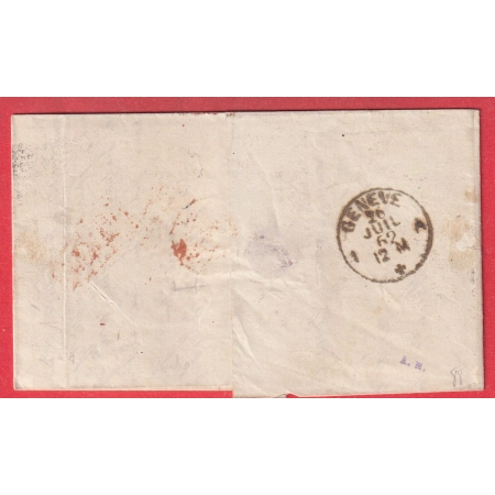 N°14B PAIRE TTB TYPE II PARIS ROULETTE PETITS POINTS PARIS 3E 60 3 GENEVE SUISSE 1862