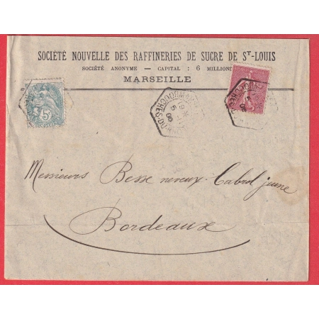 N°111 129 LEVEE EXCEPTIONNELLE MARSEILLE BOUCHES DU RHONE 1906 BORDEAUX