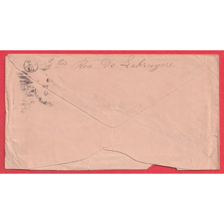 ENTIER USA 2C VERT APALACHICOLA PARIS ETRANGER 1889 TAXE 30C NOIR TYPE DUVAL