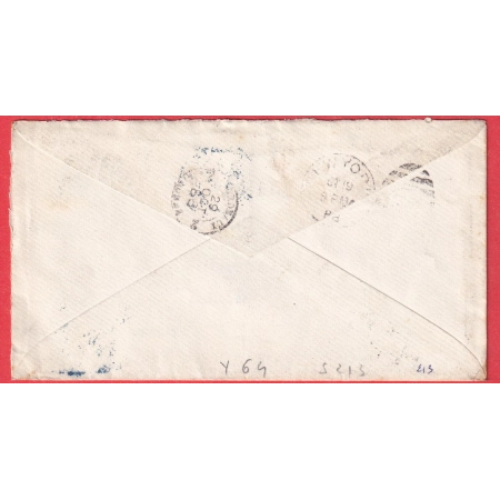 ENTIER USA 2C CHICAGO 1888 TAXE 30C NOIR TYPE DUVAL POUR BORDEAUX PARIS ETRANGER EN BLEU