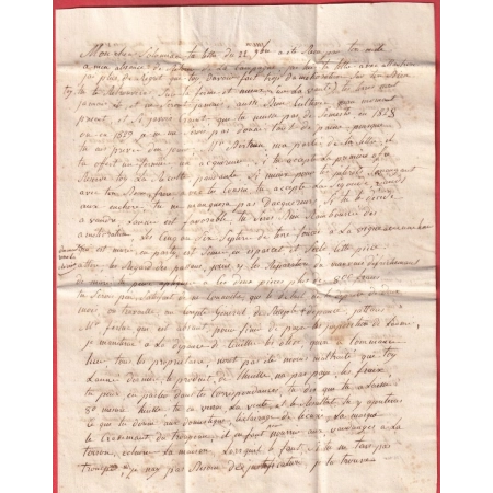 MARQUE 10 LA GRASSE AUDE 1829 POUR STRASBOURG BAS RHIN INDICE 11