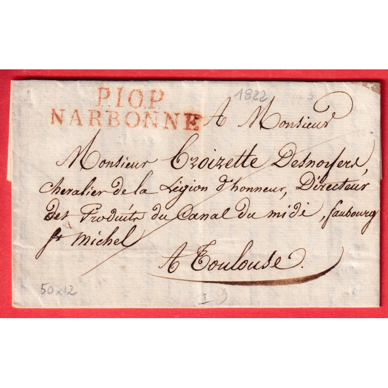 MARQUE P10P NARBONNE EN ROUGE 50X12 POUR TOULOUSE INDICE 9