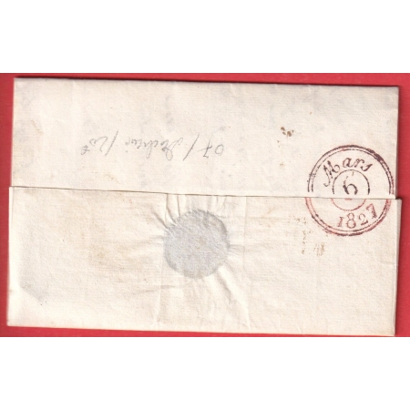 MARQUE 13 LIVAROT CALVADOS 35X11 1827 POUR PARIS INDICE 13