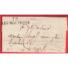 MARQUE 12 LES MARTIGUES BOUCHES DU RHONE  1826 POUR AIX EN PROVENCE INDICE 10