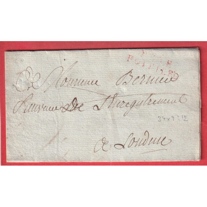 MARQUE P80P POITIERS VIENNE EN ROUGE 1811 POUR LOUDUN INDICE 12