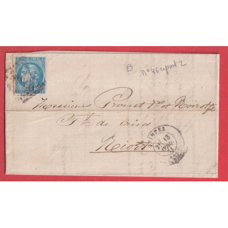 N°46B GC 3066 QUIMPER FINISTERE POUR NIORT DEUX SEVRES