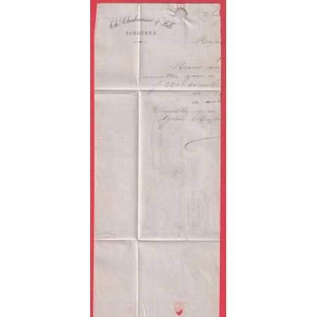 N°46B PERCE EN LIGNE GC 3471 SURGERES CHARENTE INFERIEURE MARITIME POUR BORDEAUX GIRONDE