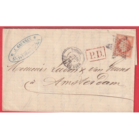 N°31 PARIS ETOILE 26 GARE DU NORD POUR AMSTERDAM PAYS BAS NEDERLAND